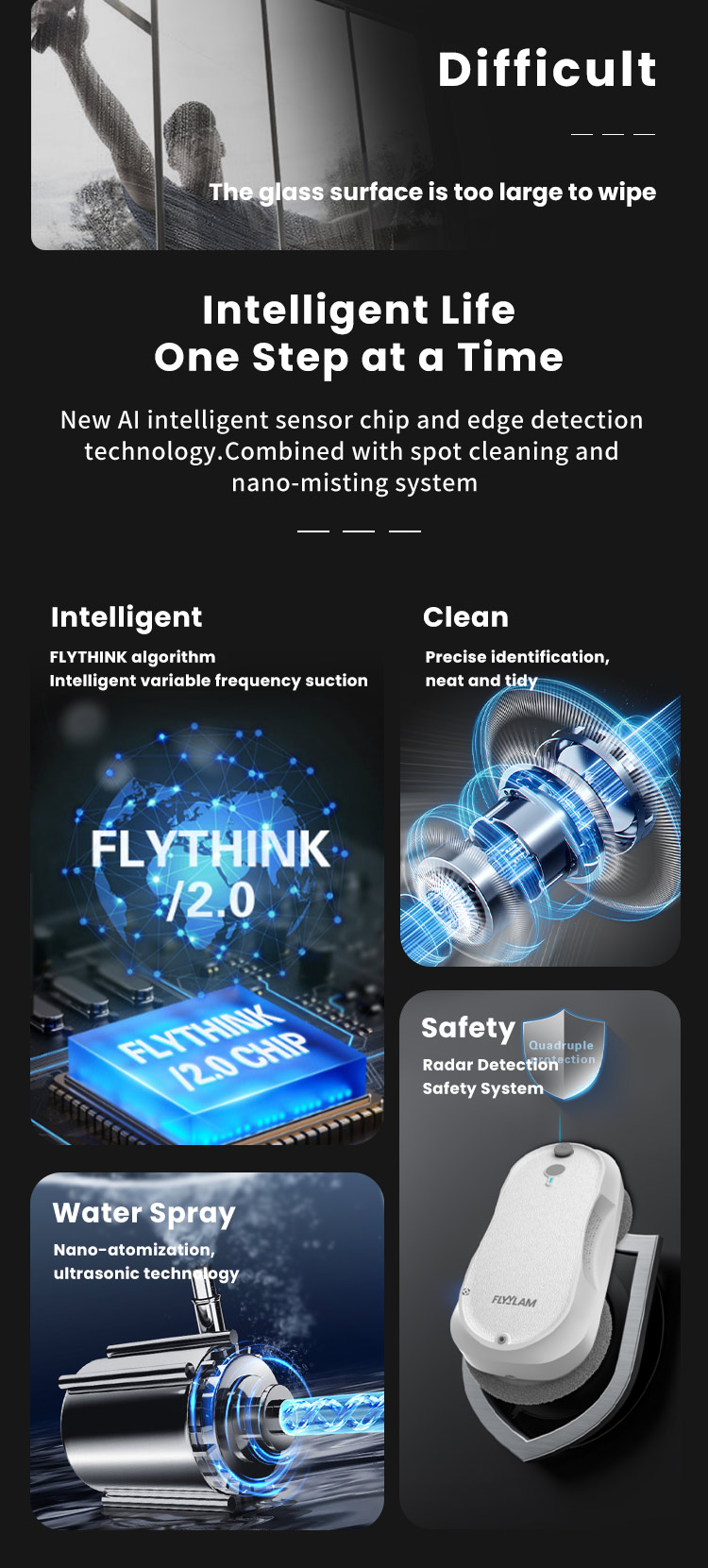 FLYYLAM S8 window cleaning robot