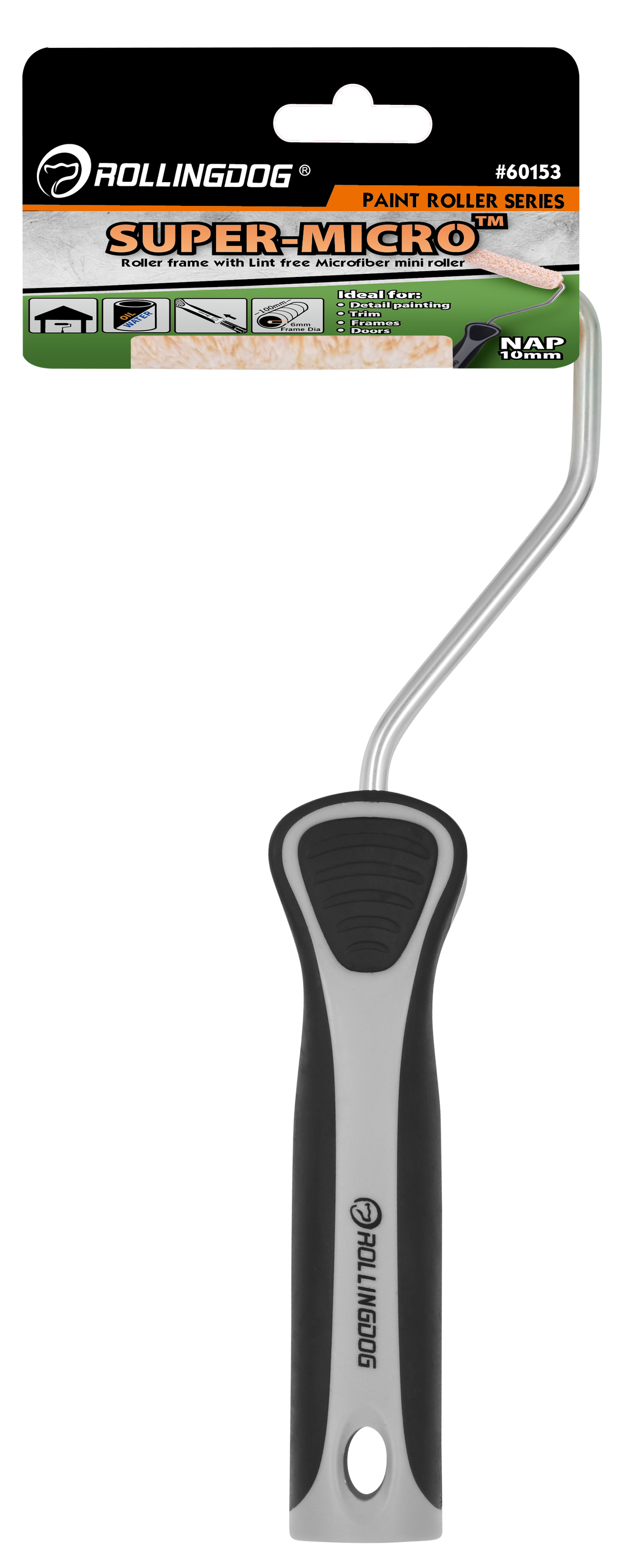 SUPER-MICRO™
Roller Frame with Microfiber Mini Roller.