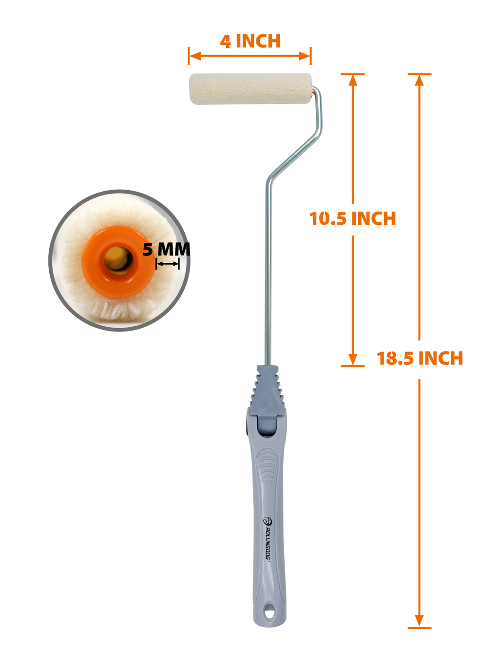 PRO-ANGLE™
100mm Adjustable Mini Roller With HI-SHEEN™ Cover